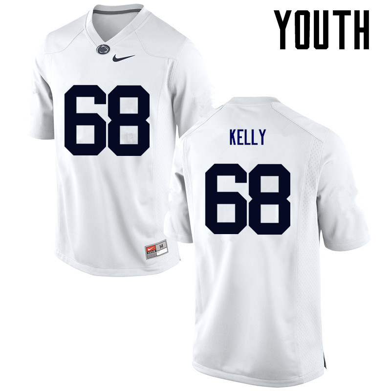 Youth Penn State Nittany Lions #68 Hunter Kelly College Football Jerseys-White